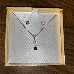 Matching earrings and necklace